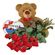red roses with teddy and chocolates. Czech Republic